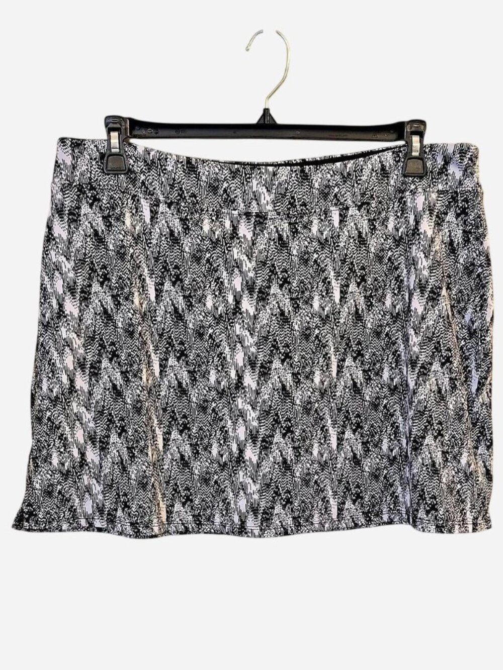 Tranquility by Colorado Clothing Abstract Mini Skort XXL Black White